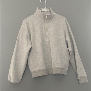 Fabletics Gray Quarter-Zip Sweatshirt